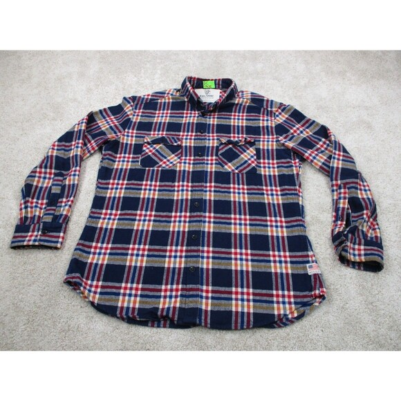 Icelantic Shirt Men Large L Blue Red Flannel Plaid Ski Casual Button Up * - Picture 1 of 11